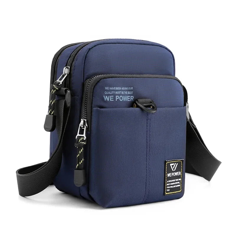 Sacoche homme tissu bleu