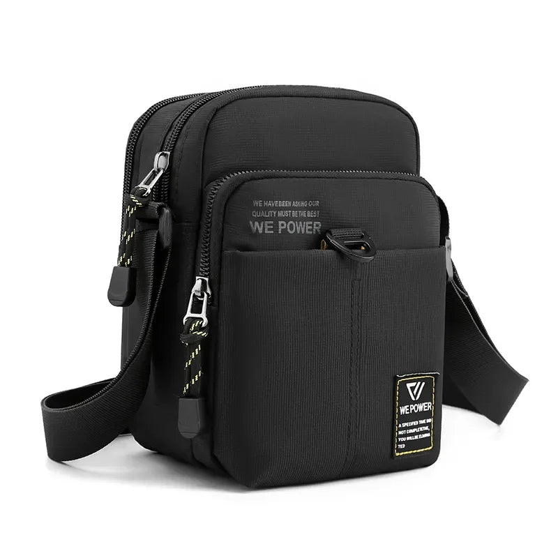 Sacoche homme tissu noir