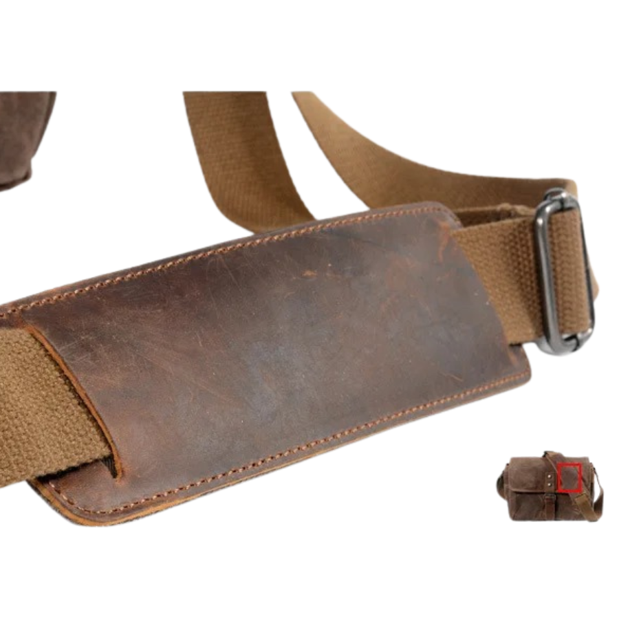 Sacoche homme toile vintage