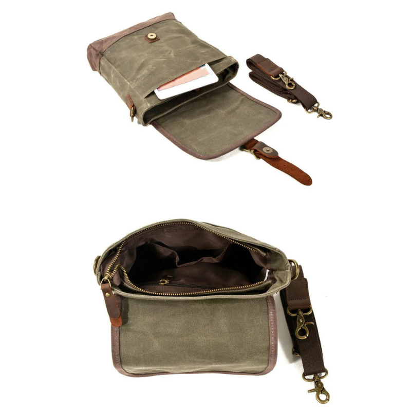 Sacoche homme vintage à rabat