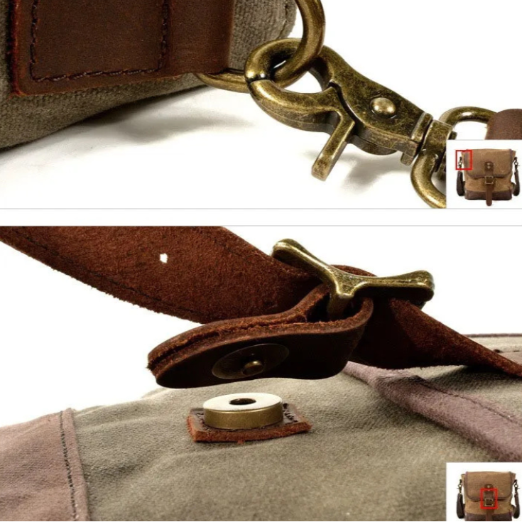 Sacoche homme vintage à rabat