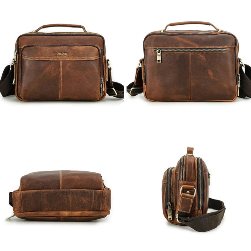 Sacoche marron homme