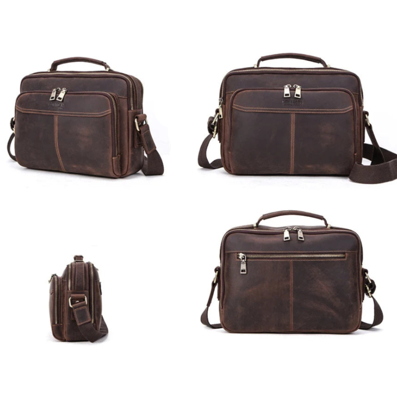 Sacoche marron homme