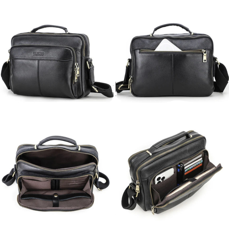 Sacoche marron homme