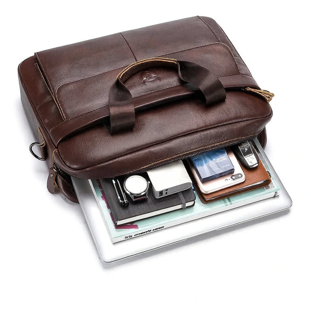 Sacoche ordi cuir homme