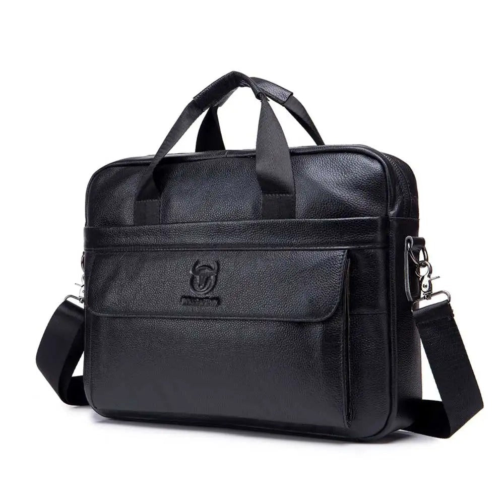 Sacoche ordi cuir homme noir