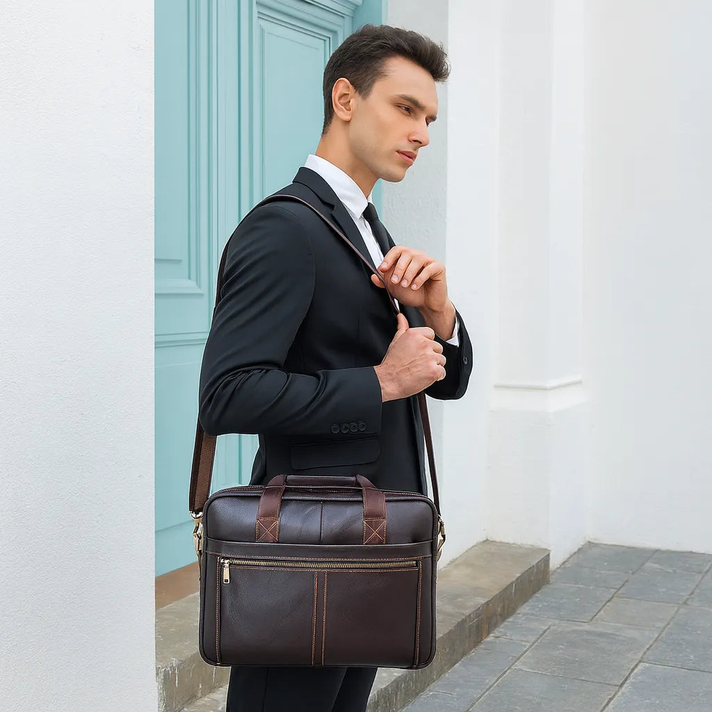 Sacoche ordinateur cuir homme
