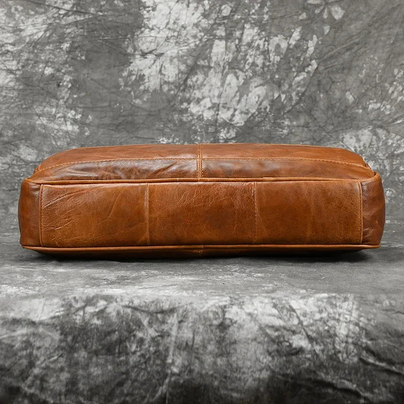 Sacoche ordinateur en cuir pour homme