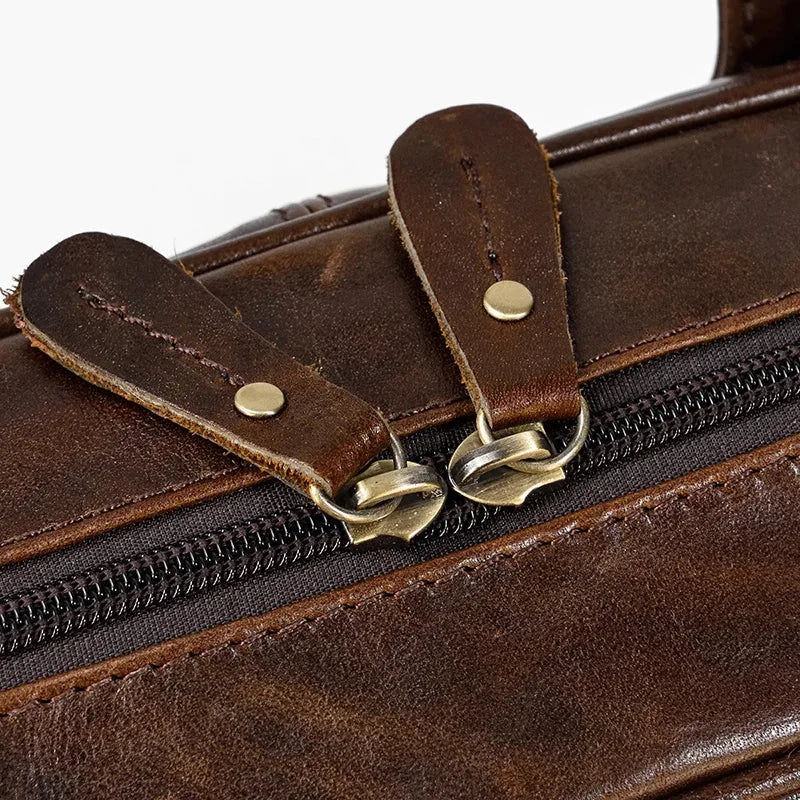 Sacoche ordinateur en cuir pour homme