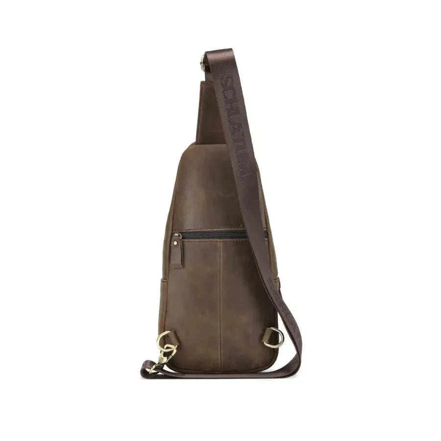 Sacoche poitrine cuir homme bandoulière