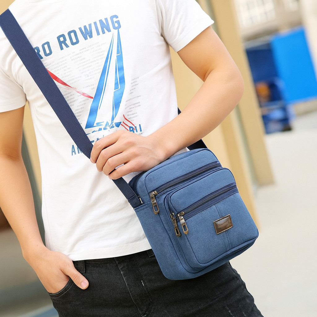 Sacoche pour homme en tissu