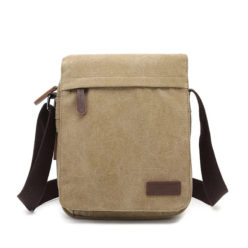 Sacoche tissu homme beige