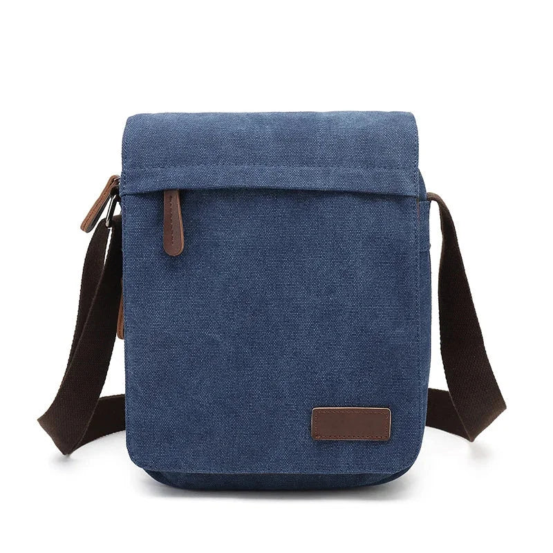 Sacoche tissu homme bleu