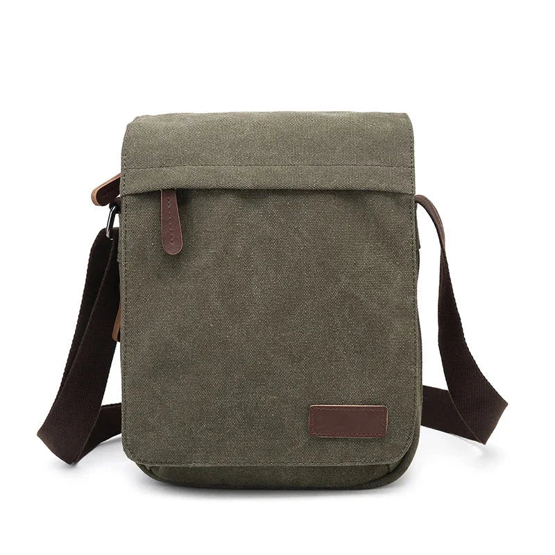 Sacoche tissu homme vert