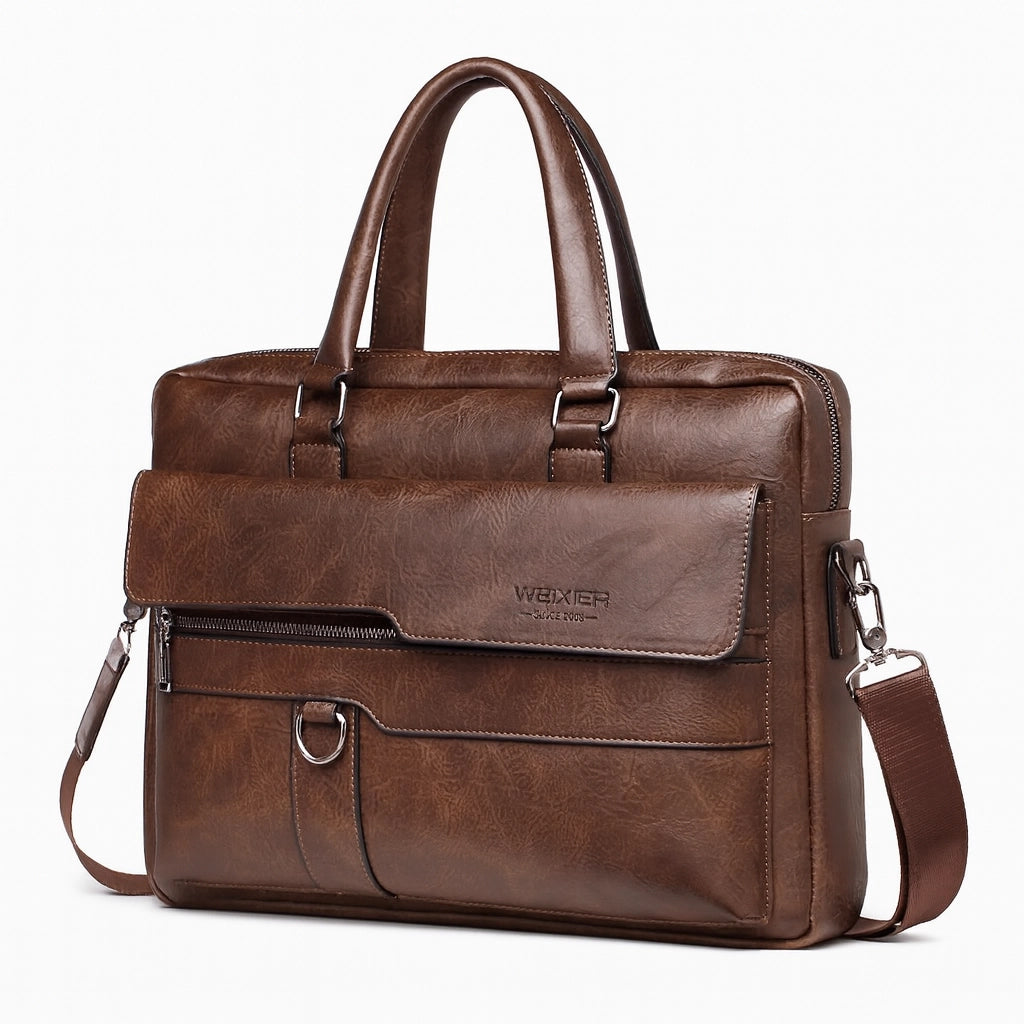 Sacoche travail pour homme marron foncé