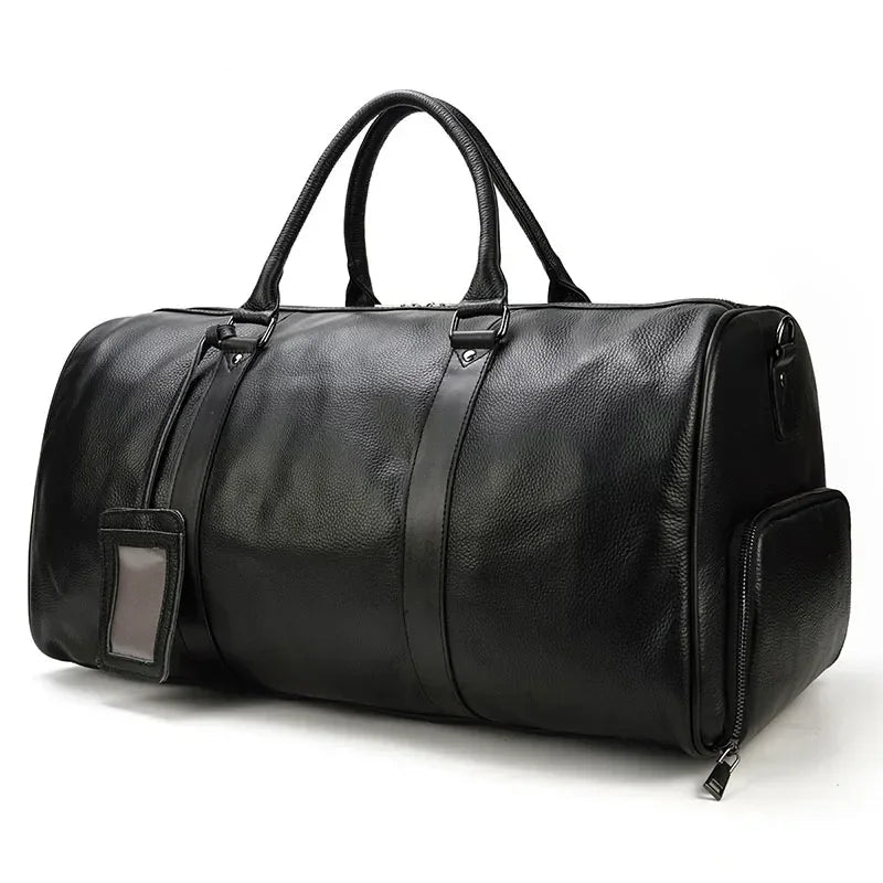 Sac de voyage en cuir homme noir