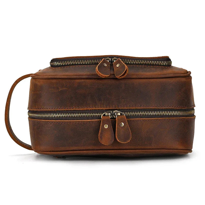 Trousse de toilette cuir pour homme