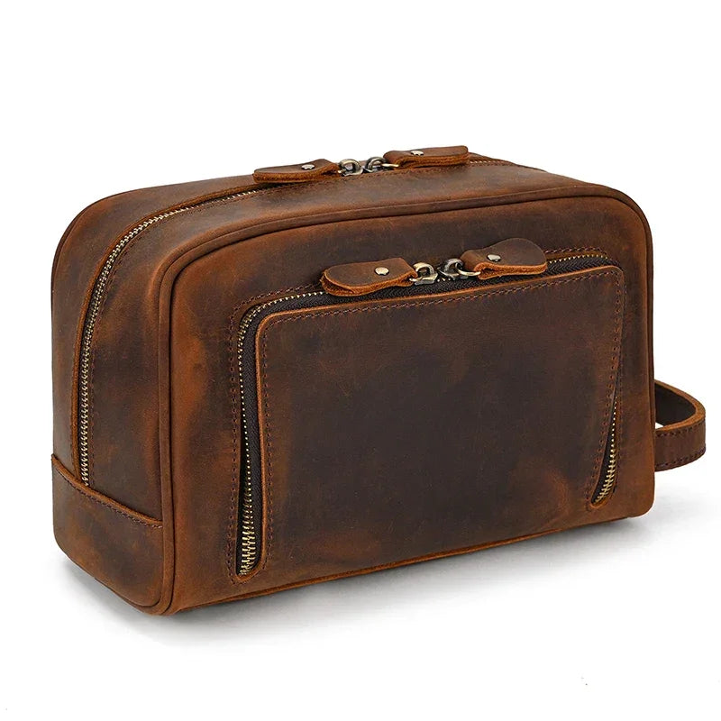Trousse de toilette cuir pour homme