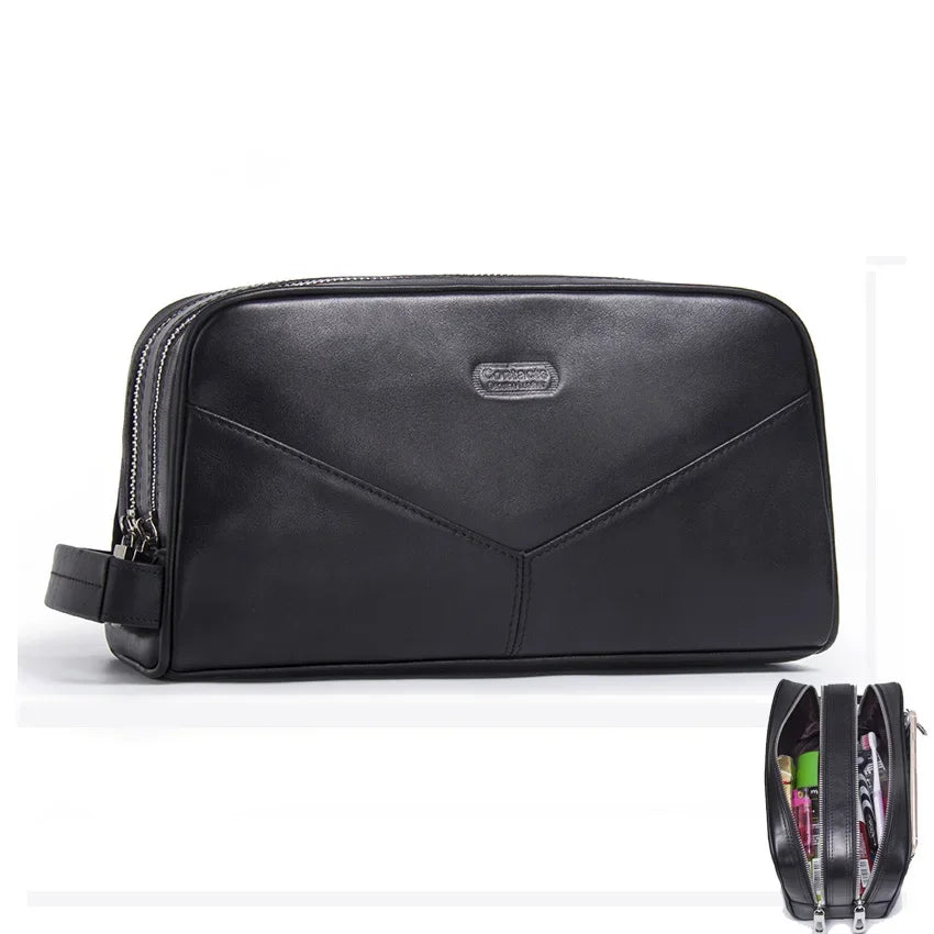 Trousse de toilette en cuir pour homme