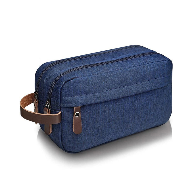Trousse de toilette en tissus bleu
