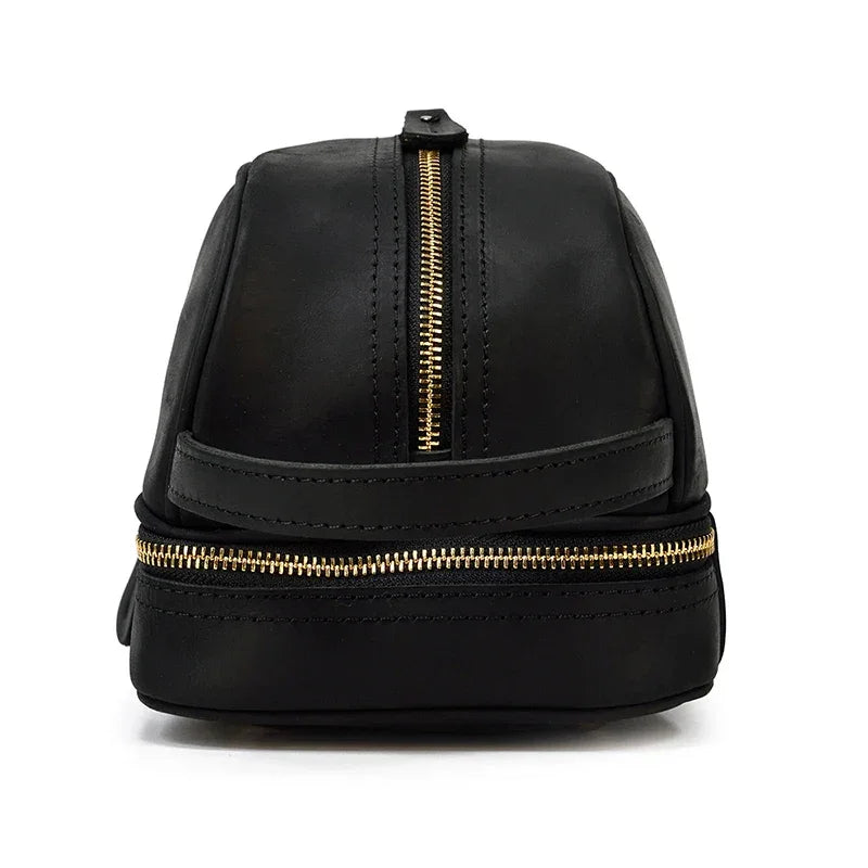 Trousse de toilette homme en cuir