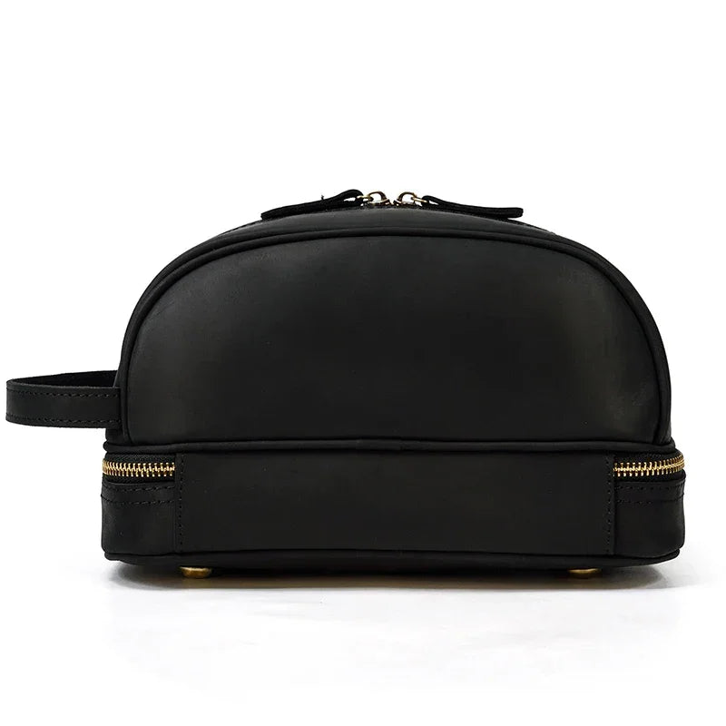 Trousse de toilette homme en cuir