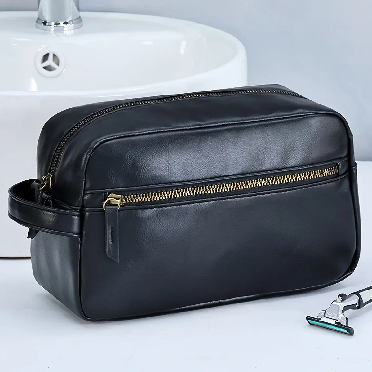 Trousse de toilette pour homme noir