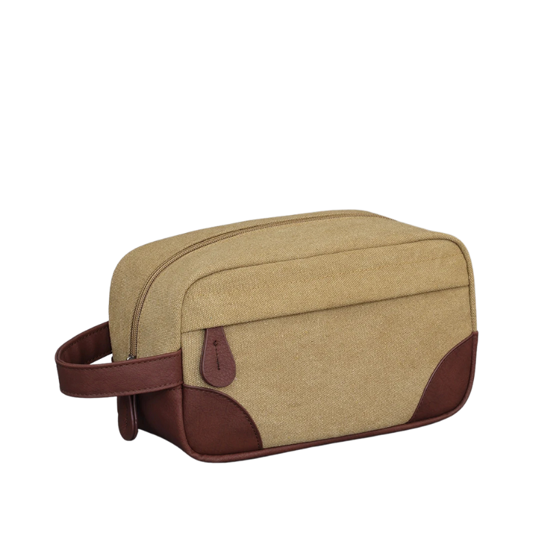 Trousse toilette de voyage beige