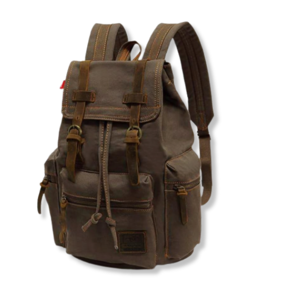 Vintage sac a dos marron fonce