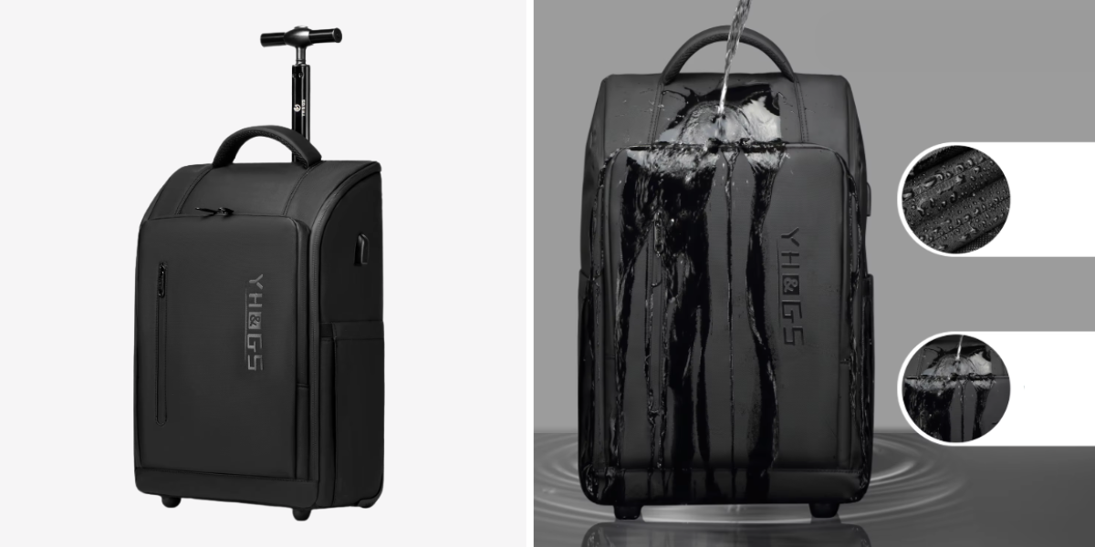 Sac de voyage à roulette étanche noir