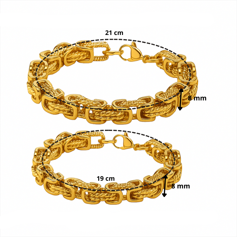 bracelet homme a maillons tresses en acier inoxydable