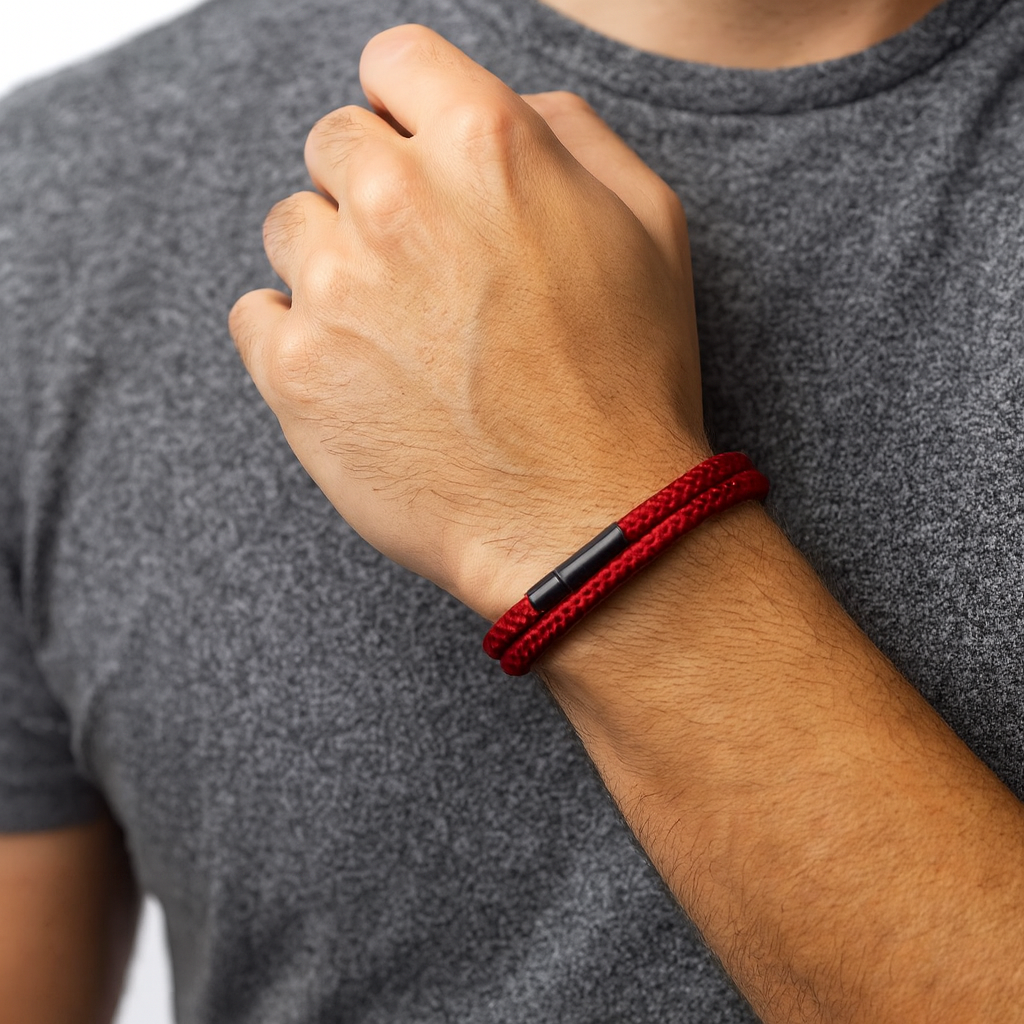 Bracelet homme tressé en corde minimaliste