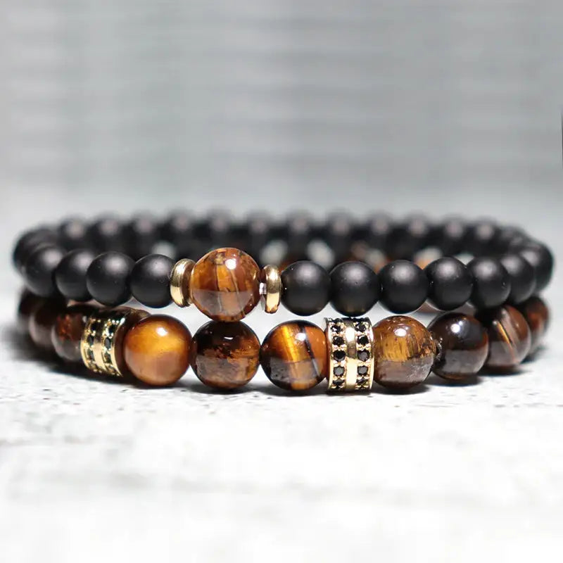 Bracelet pour Homme | Pierre Naturelle Œil du Tigre