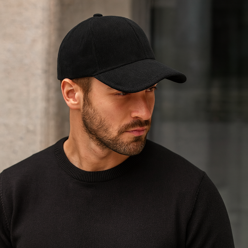 casquette noire homme élégante
