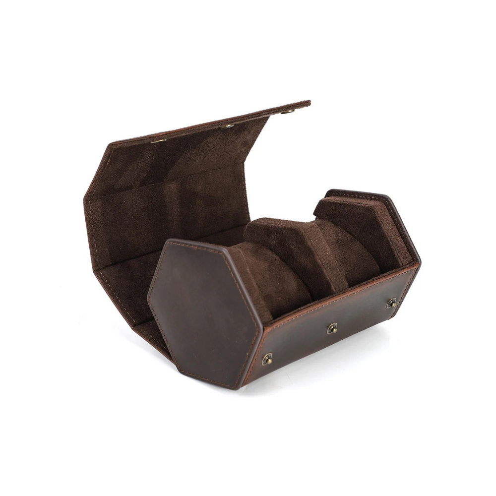 Coffret de rangement pour montre en cuir 2 montres