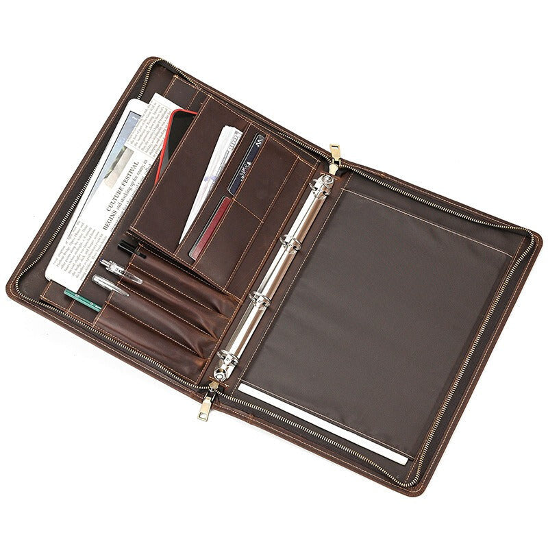 Conférencier en cuir pour homme