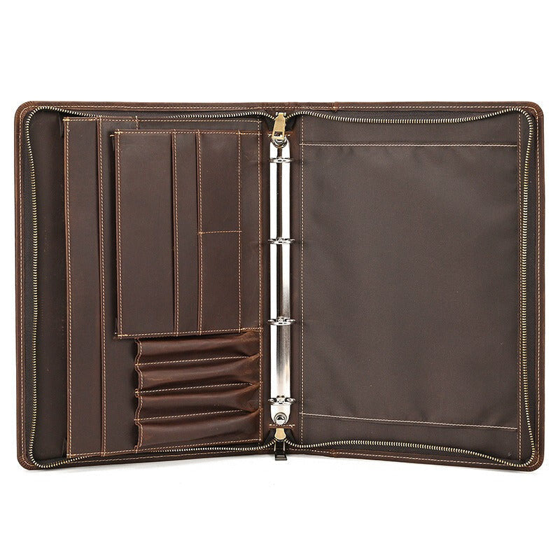 Conférencier en cuir pour homme