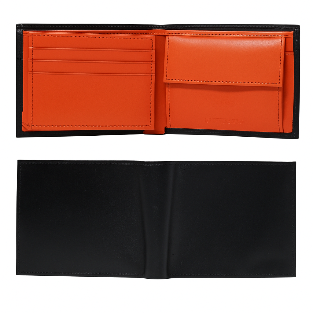 gran portefeuille homme orange