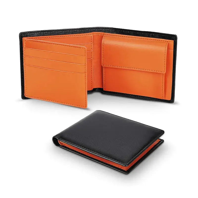 Grand portefeuille homme orange