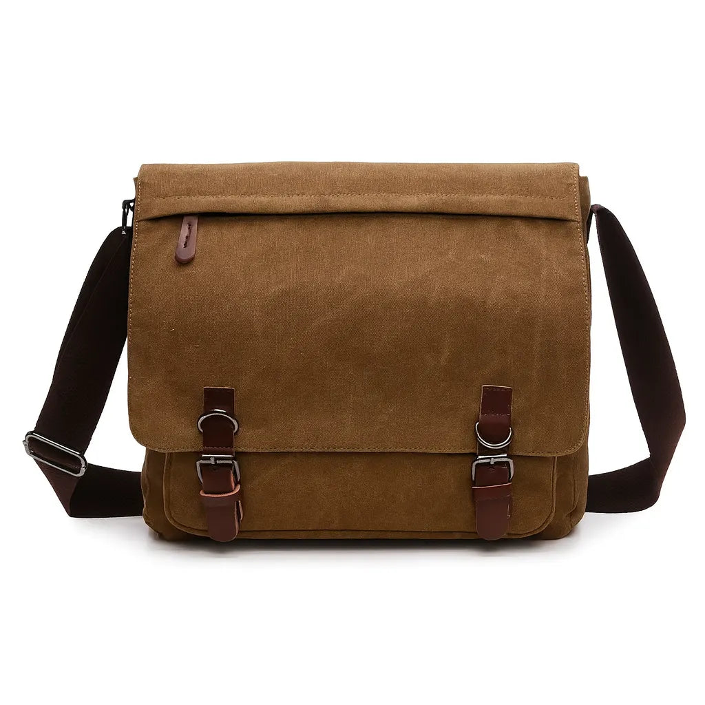 Grande sacoche bandoulière homme marron