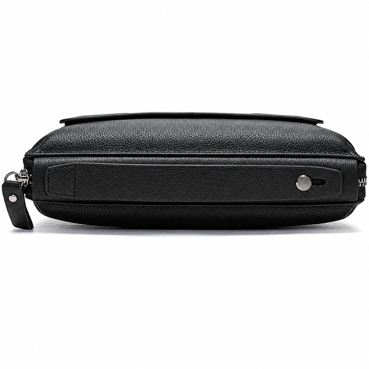 Pochette Cuir Grainé Homme Simple Zip