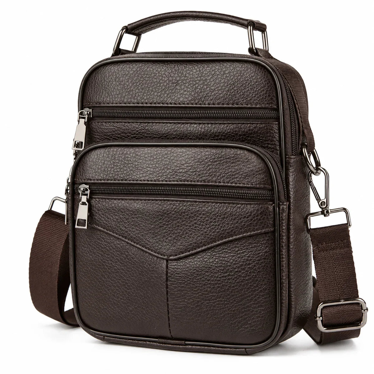 Petite sacoche homme cuir marron
