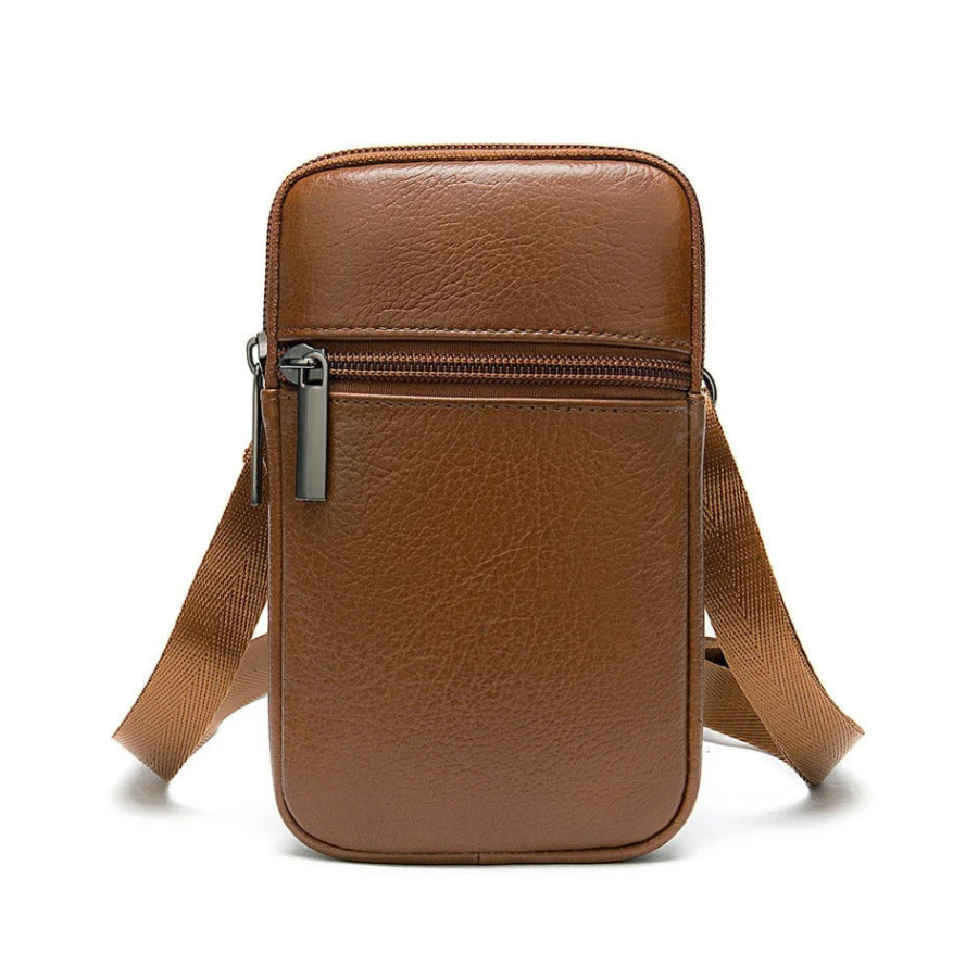 Petite sacoche homme luxe marron