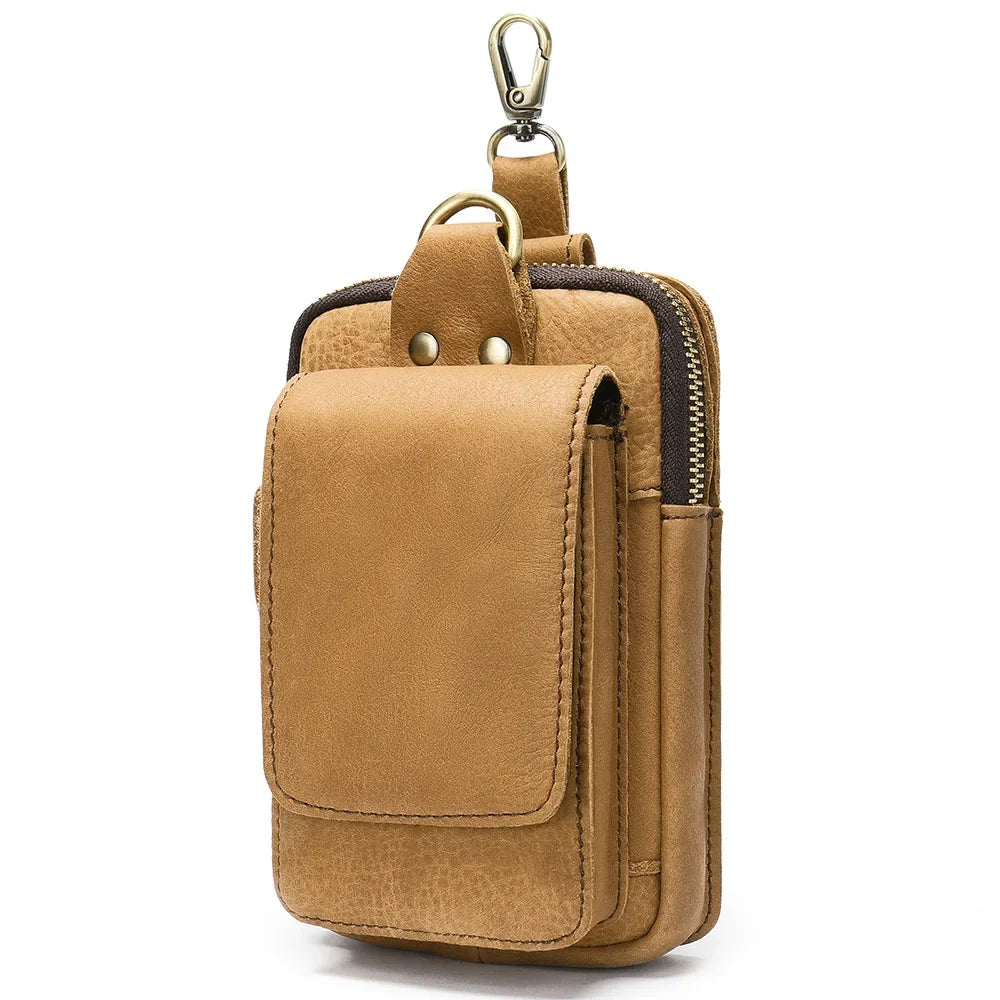 Pochette ceinture homme beige