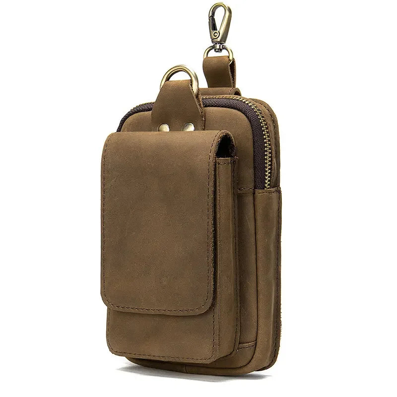 Pochette ceinture homme camel