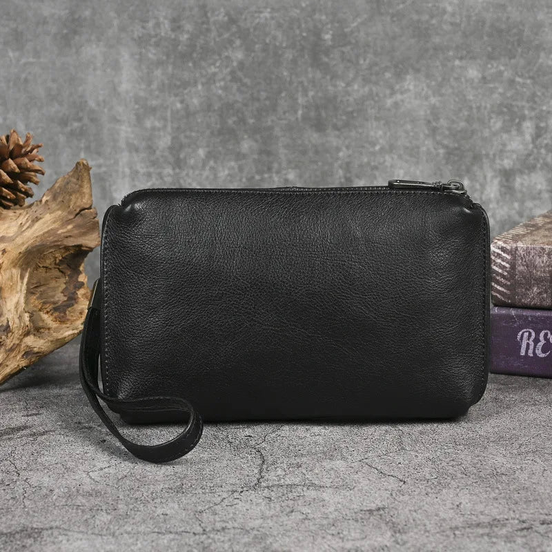 Pochette en cuir homme