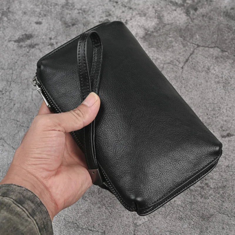 Pochette en cuir homme