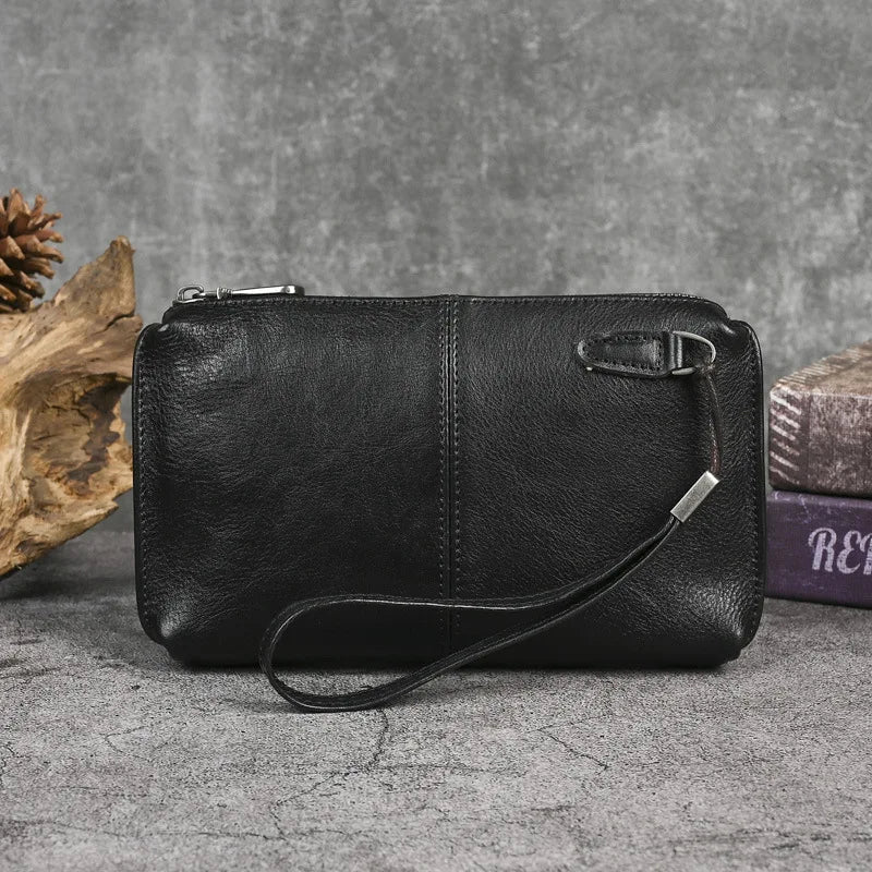 Pochette en cuir homme
