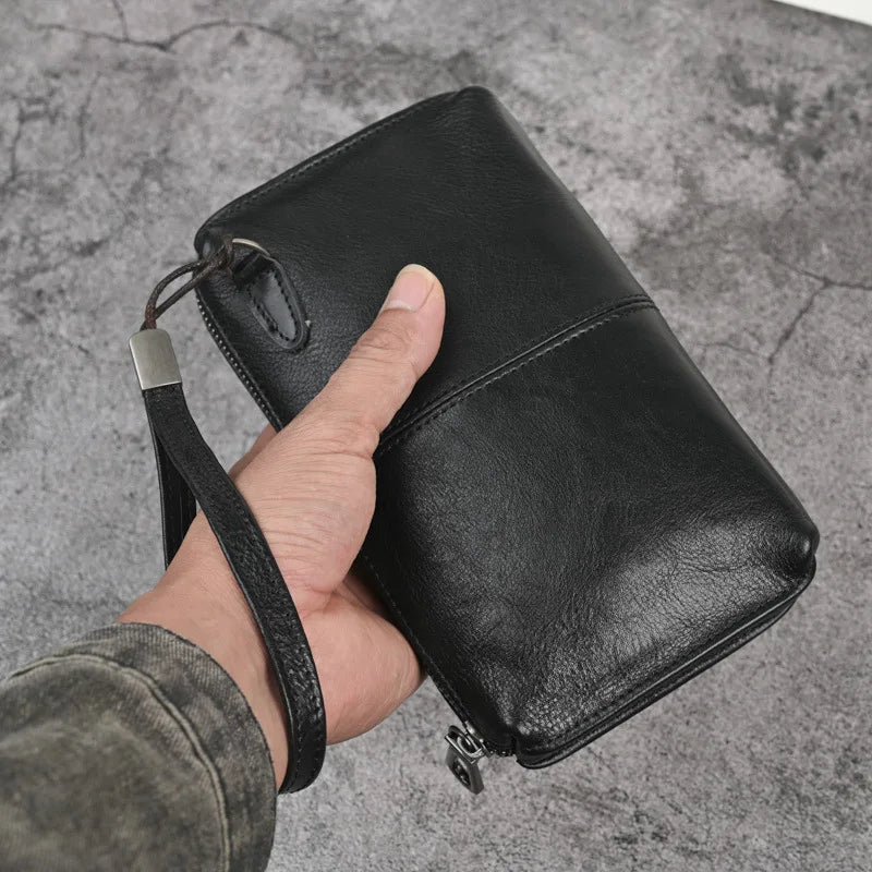 Pochette en cuir homme