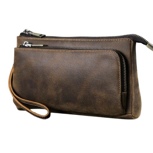 Pochette en cuir homme